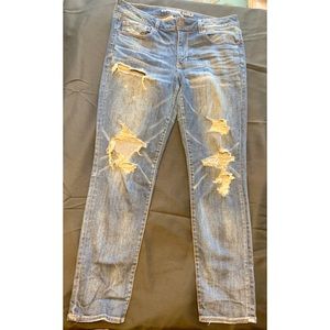 American Eagle AE Distressed Skinny Jeans sz 12